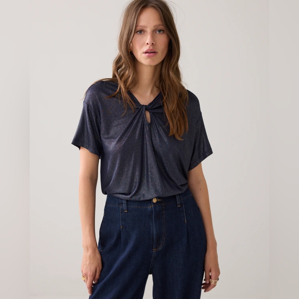 Elegant Navy Women's Blouse